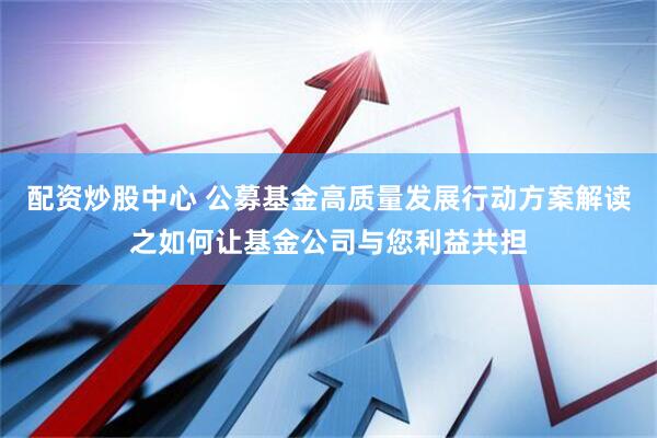 配资炒股中心 公募基金高质量发展行动方案解读之如何让基金公司与您利益共担